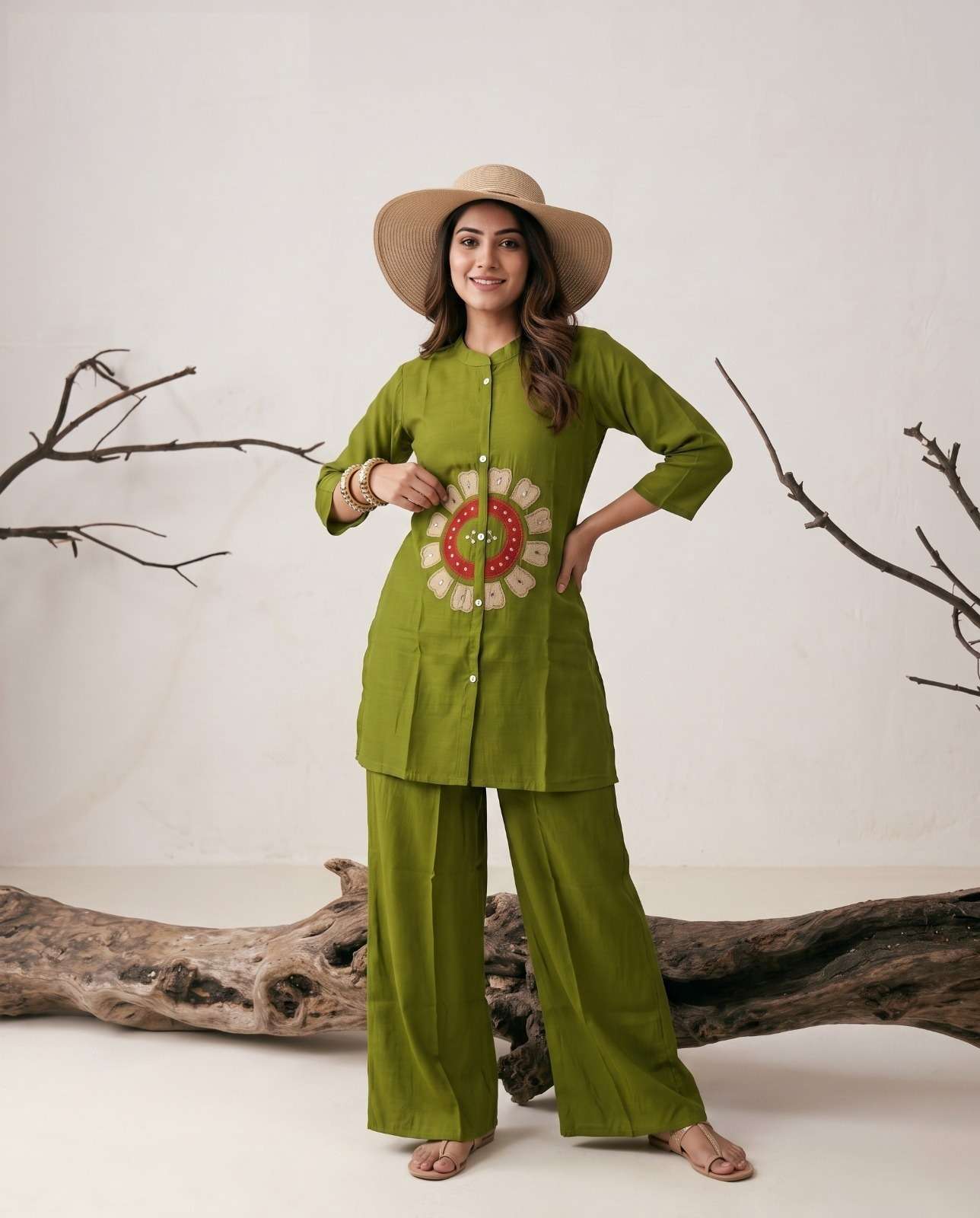 K 1252 MUL CHANDERI WITH COTTON INNER CORD SET TOP BOTTOM SAME COLOR